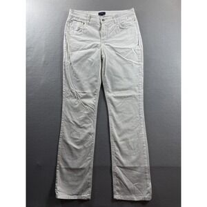 NYDJ Jeans Womens 8 White Straight Mid Rise Stretch Denim 33x32 Regular